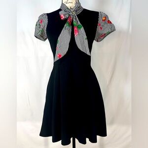 vintage Smak Parlour mini dress Sz small Retro Coquette, Emo , collegiate, black